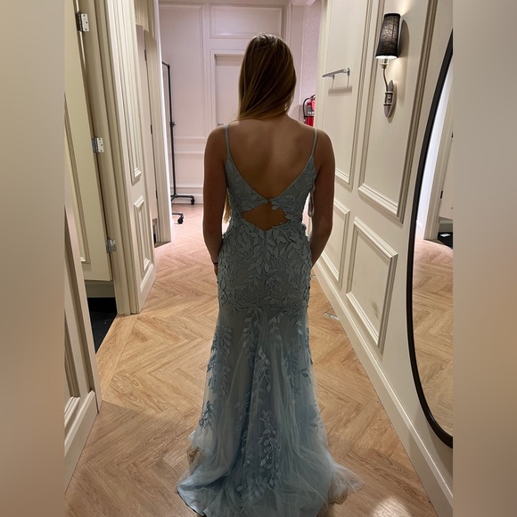 Baby Blue Prom Dress - Picture 2 of 3